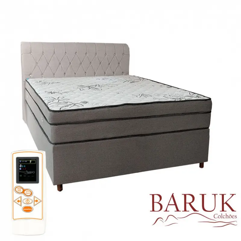 Colchão Casal Com Box E Cabeceira 1,38X1,88 Com Massageador Linha Ouro Colchão Casal Com Box E Cabeceira 1,38X1,88 Com Massageador Linha Ouro