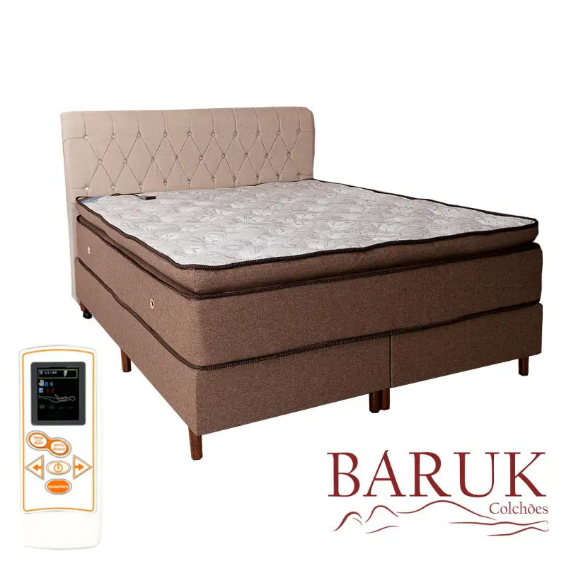 Colchão Queen Com Box E Cabeceira 1,58X1,98 Com Massageador Linha Ouro Colchão Queen Com Box E Cabeceira 1,58X1,98 Com Massageador Linha Ouro